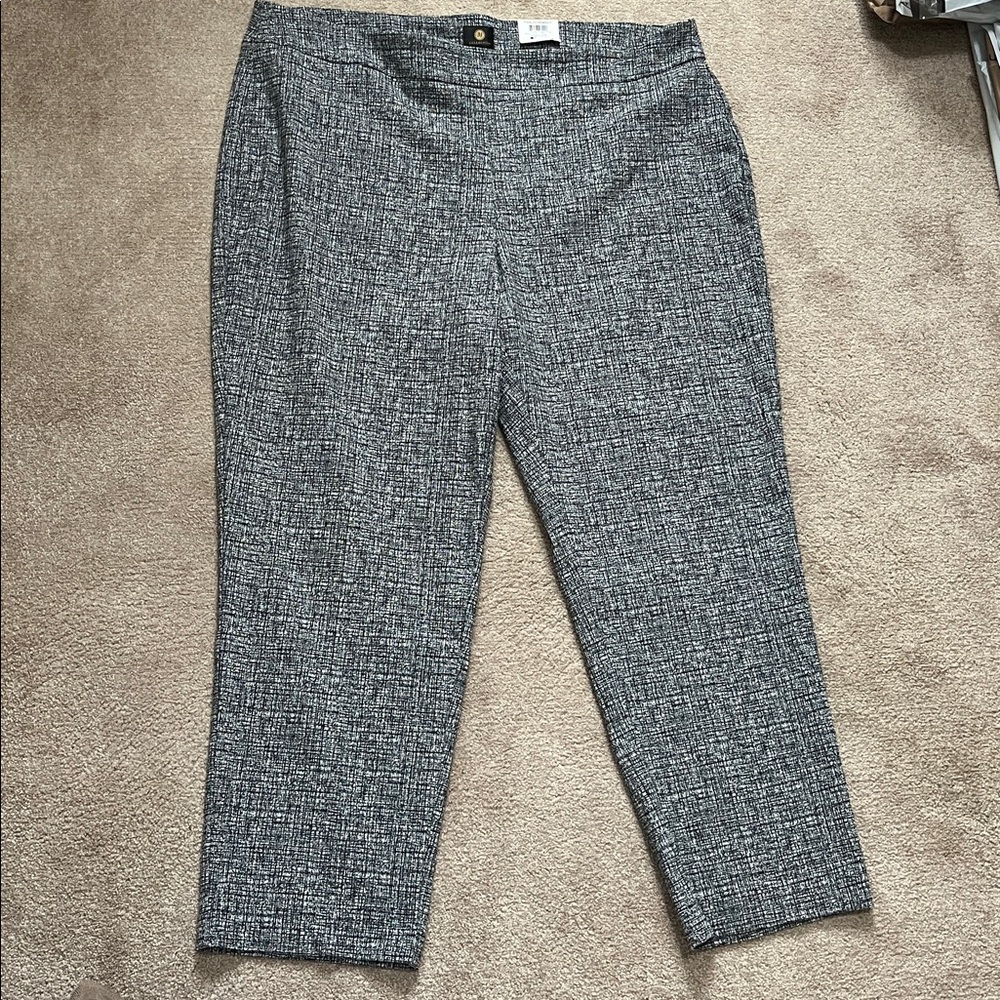 NWT JM Collection pull on Paisley Perfect Career Pant Dress Slacks 24W Plus
